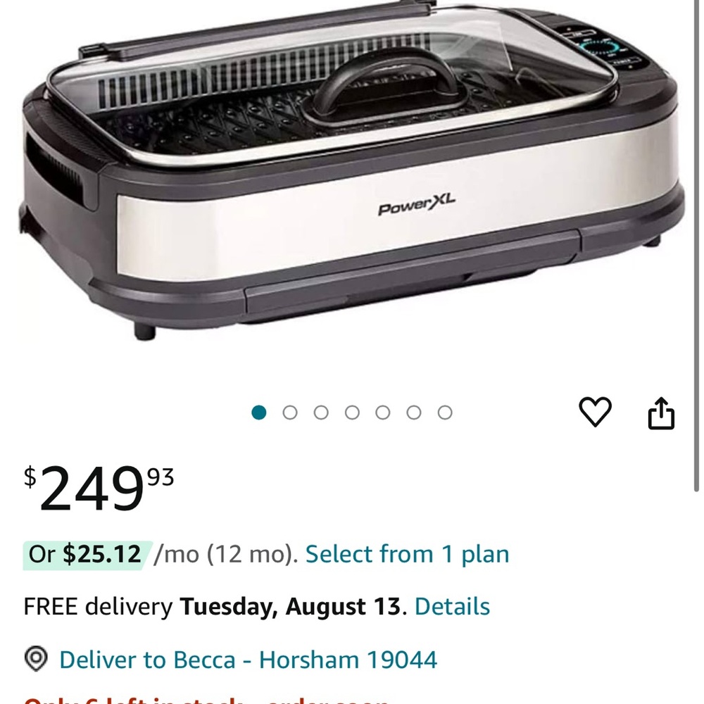 Indoor grill box has never been opened!